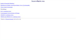 Desktop Screenshot of hyperelliptic.org